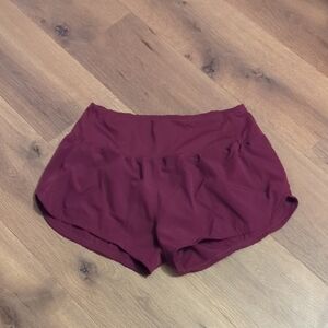 Amazon Essentials Women's Maroon Athletic Shorts